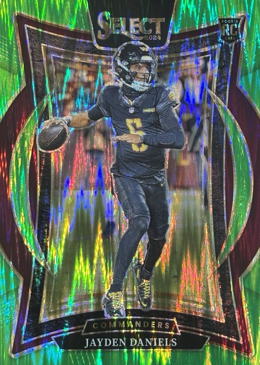 Jayden Daniels 2024 Select #26 Concourse Neon Green Shock /599
