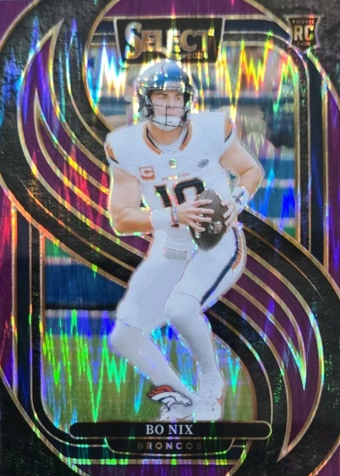 Bo Nix 2024 Select #117 Premier Level Purple Shock /360 Price