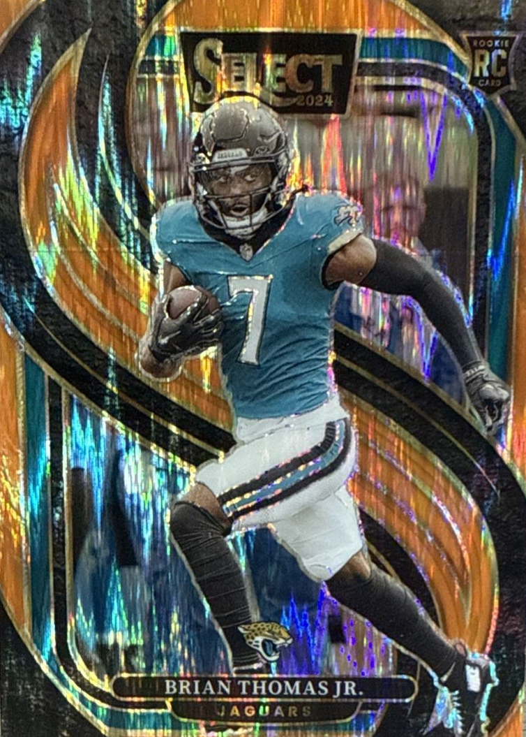 Brian Thomas Jr. 2024 Select #143 Premier Level Orange Shock