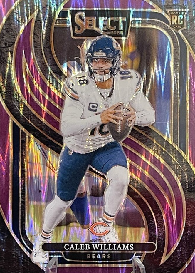 Caleb Williams 2024 Select #114 Premier Level Purple Shock /360