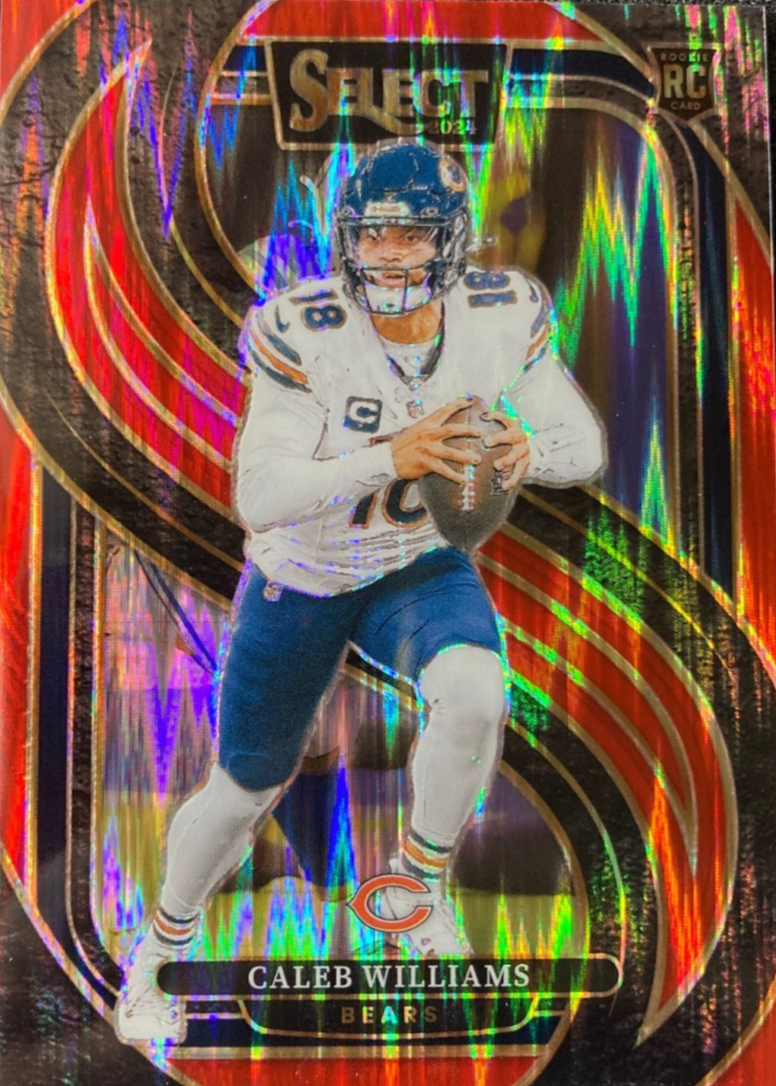 Caleb Williams 2024 Select #114 Premier Level Red Shock /249 Price
