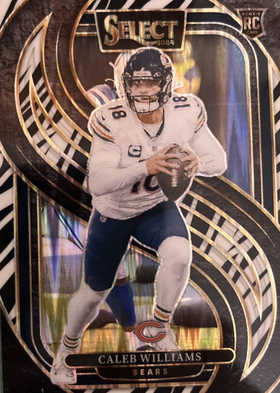 Caleb Williams 2024 Select #114 Premier Level Zebra /(SSP) Price