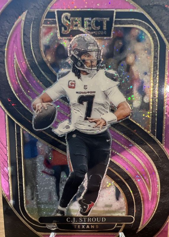 CJ Stroud 2024 Select #128 Premier Level Pink Glitter /15 RAW