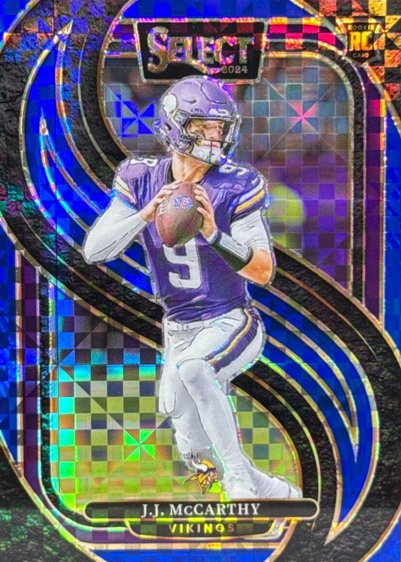 JJ McCarthy 2024 Select #134 Premier Level Blue /175 Price Guide