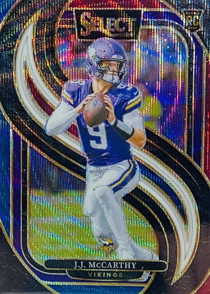 JJ McCarthy 2024 Select #134 Premier Level Tri-Color /249 Price