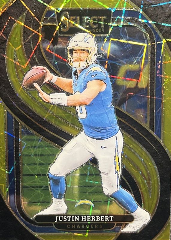 Justin Herbert 2024 Select #131 Premier Level Gold /10 RAW