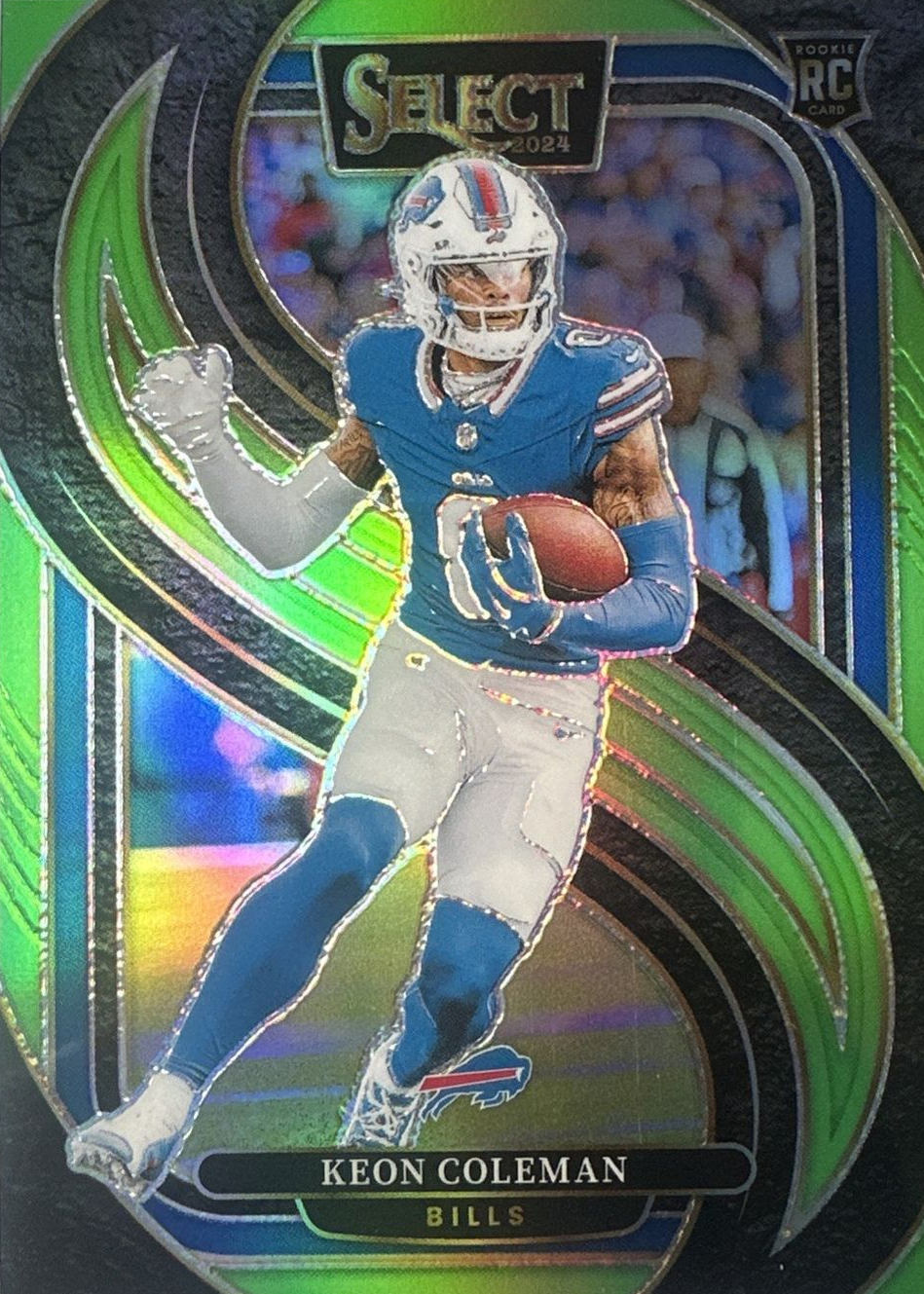 Keon Coleman 2024 Select #153 Premier Level Neon Green /49 Price
