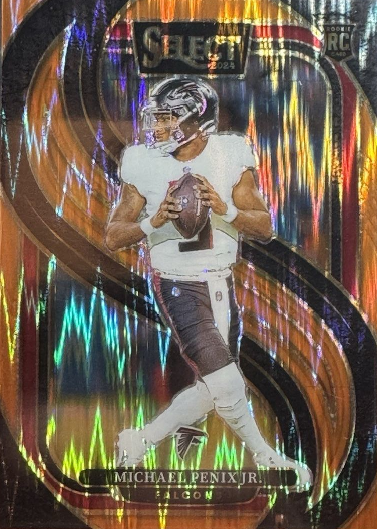 Michael Penix Jr. 2024 Select #110 Premier Level Orange Shock /399