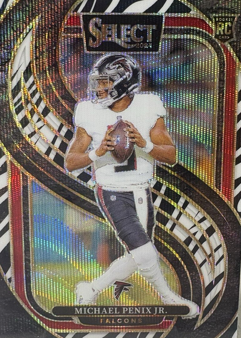 Michael Penix Jr. 2024 Select #110 Premier Level Zebra /(SSP