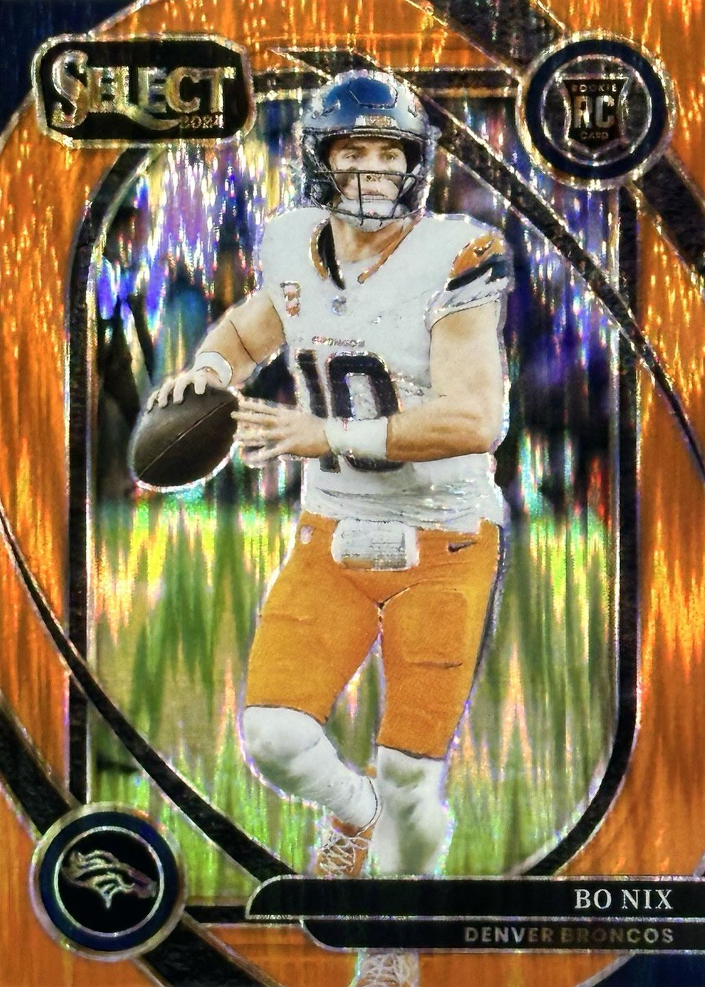 Bo Nix 2024 Select #221 Club Level Orange Shock /399 Price Guide