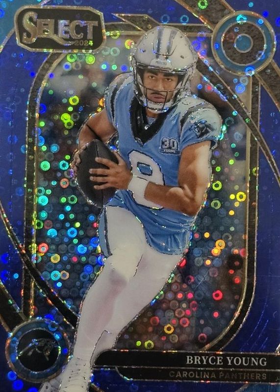 Bryce Young 2024 Select #213 Club Level Blue Disco /25 RAW