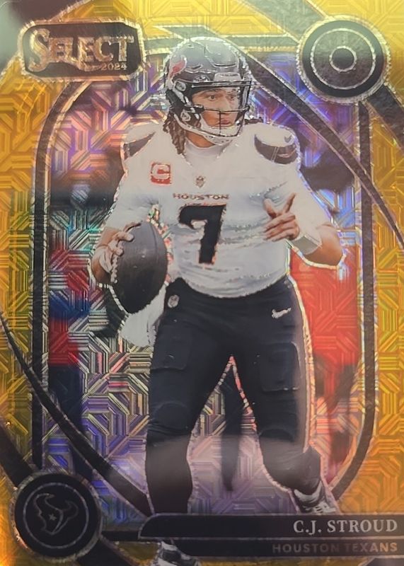 CJ Stroud 2024 Select #233 Club Level Gold /10 RAW