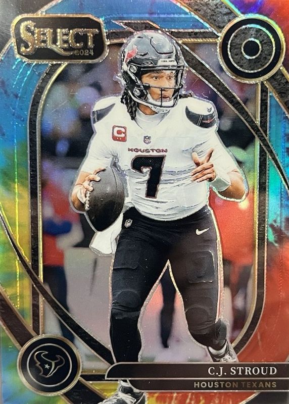 CJ Stroud 2024 Select #233 Club Level Tie-Dye /25 RAW