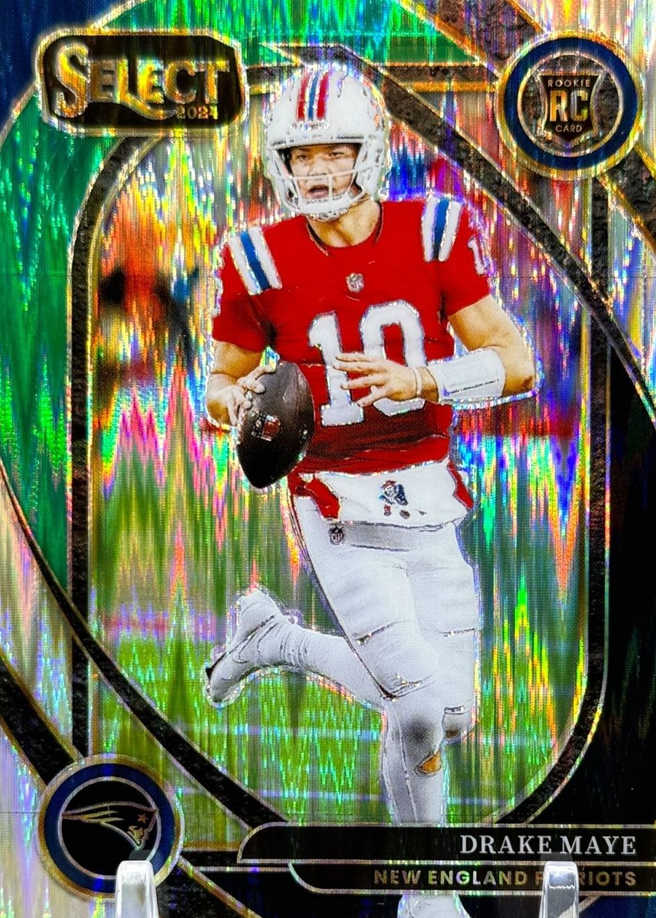 Drake Maye 2024 Select #218 Club Level Black & Green Shock Price Guide ...