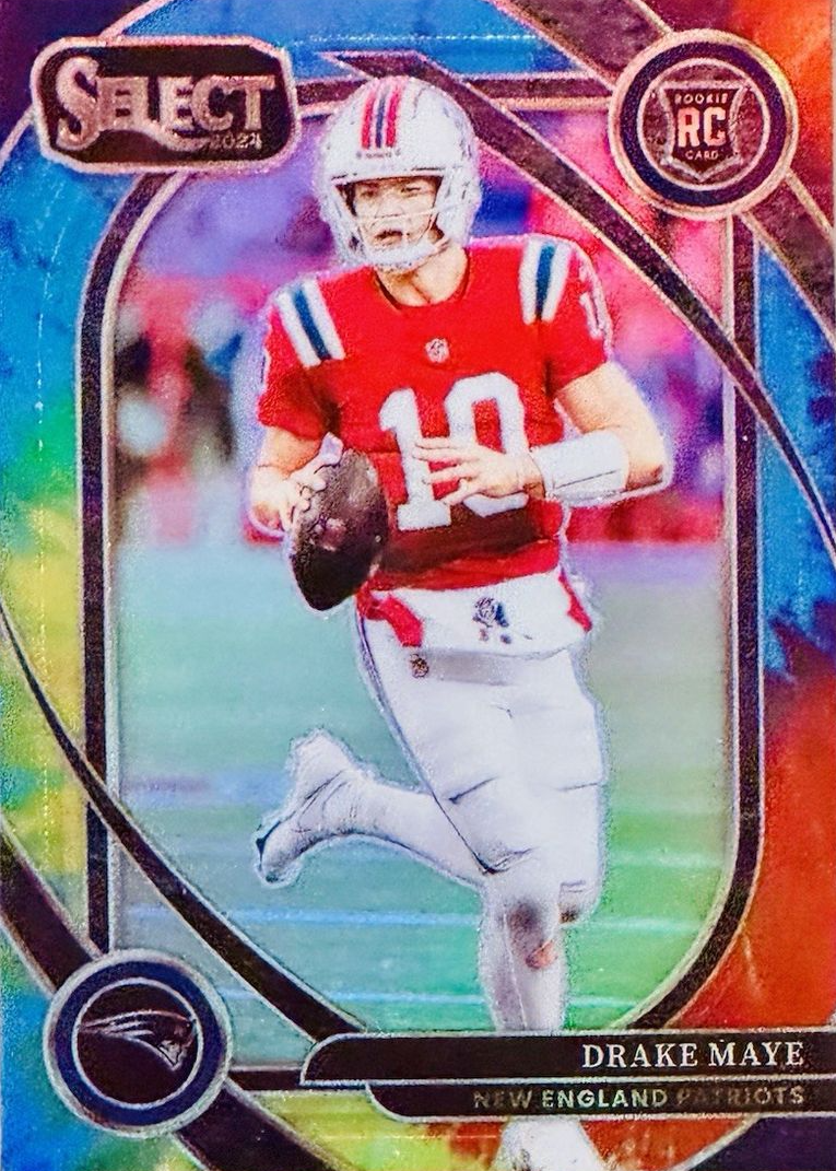 Drake Maye 2024 Select #218 Club Level Tie-Dye /25 Price