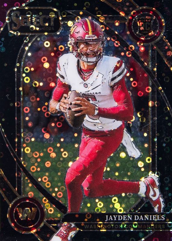 Jayden Daniels 2024 Select #217 Club Level Black Disco /1 Rookie RAW