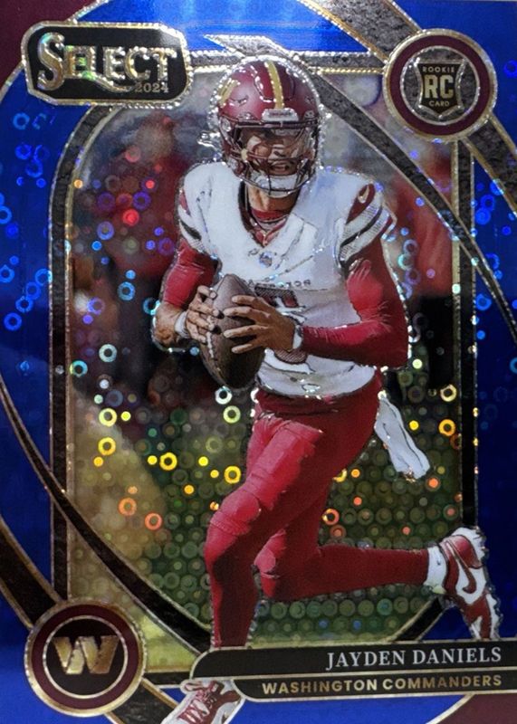 Jayden Daniels 2024 Select #217 Club Level Blue Disco /25 Rookie RAW