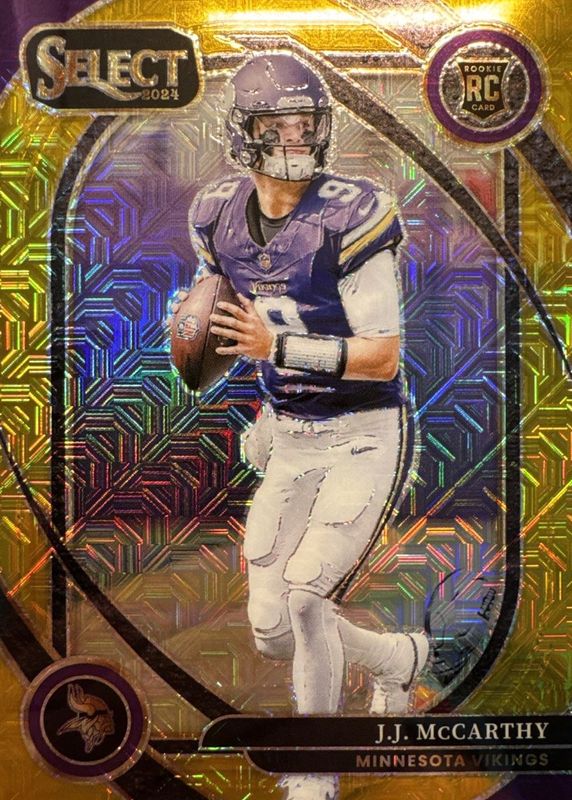 JJ McCarthy 2024 Select #246 Club Level Gold /10 Rookie RAW