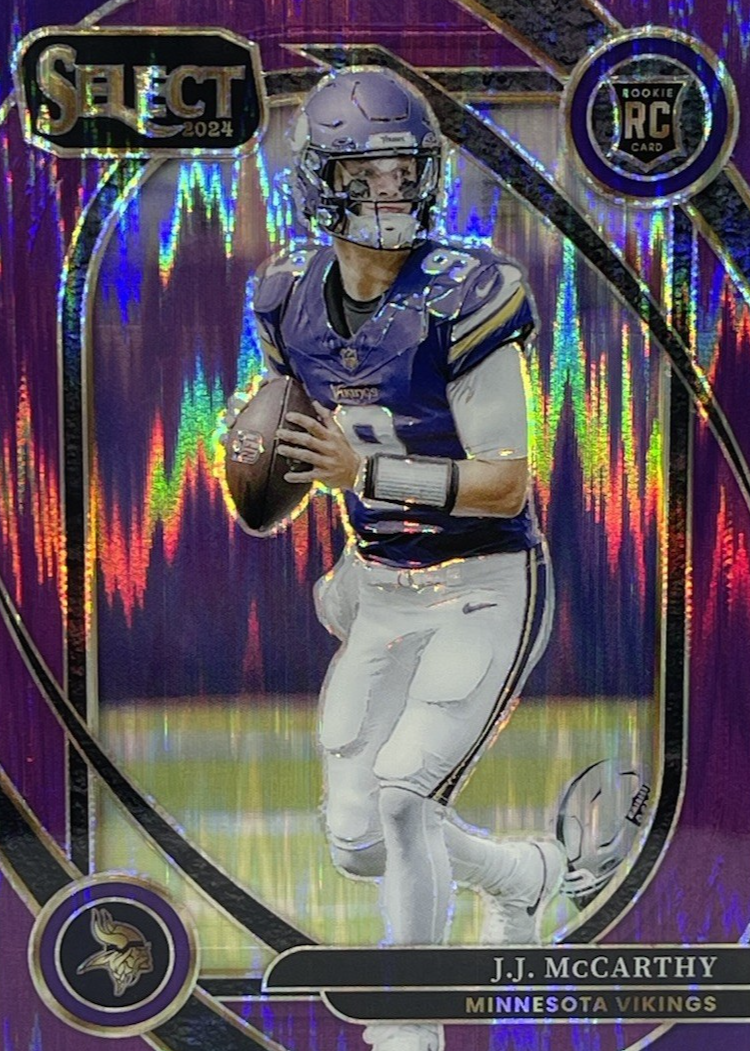 JJ McCarthy 2024 Select #246 Club Level Purple Shock /360 Price