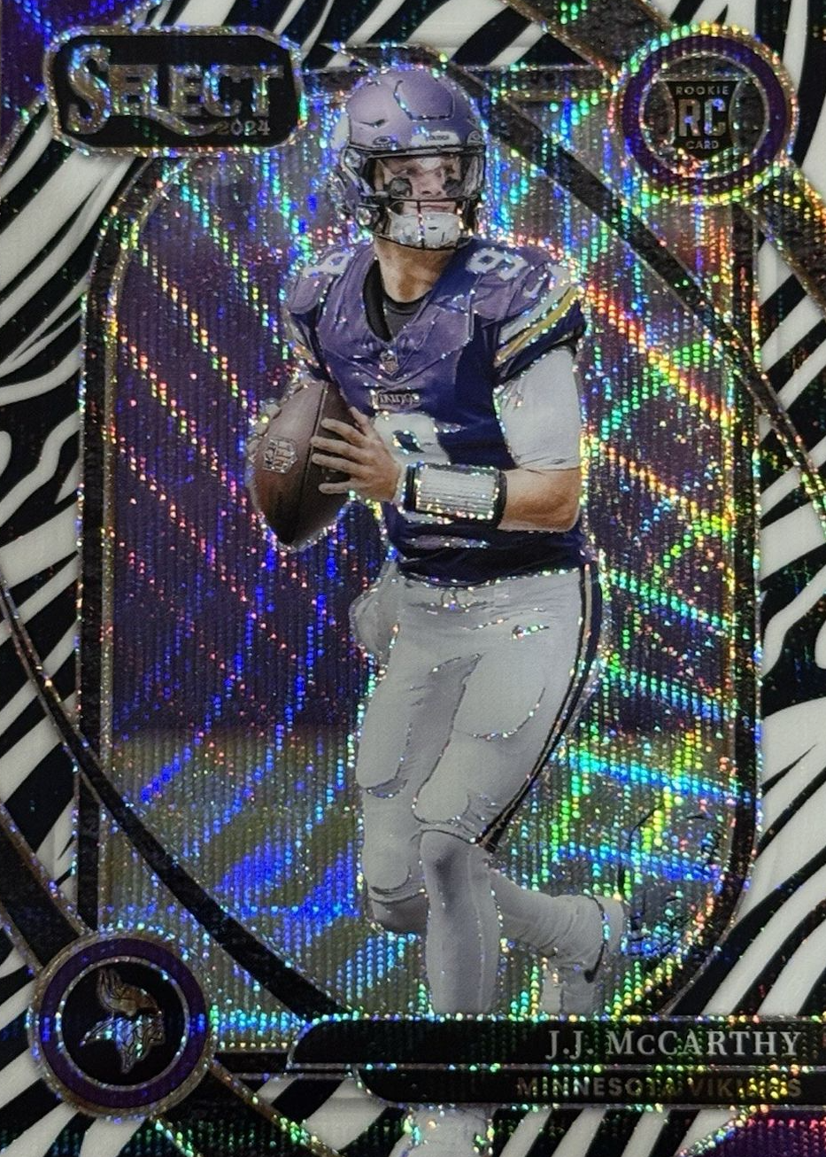 JJ McCarthy 2024 Select #246 Club Level Zebra /(SSP) Price Guide
