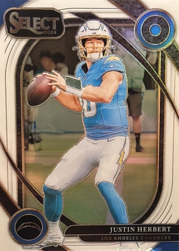 Justin Herbert 2024 Select #232 Club Level White /35 RAW