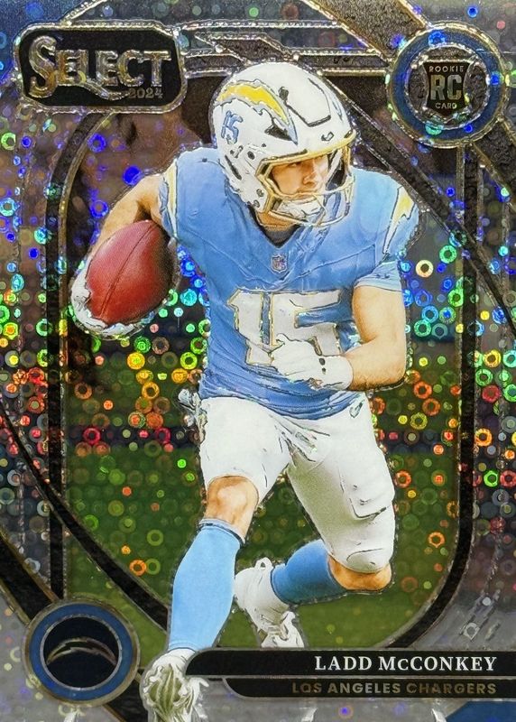 Ladd McConkey 2024 Select #268 Club Level Disco Rookie RAW