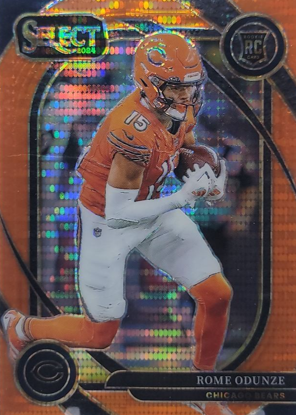 Rome Odunze 2024 Select #236 Club Level Neon Orange Pulsar