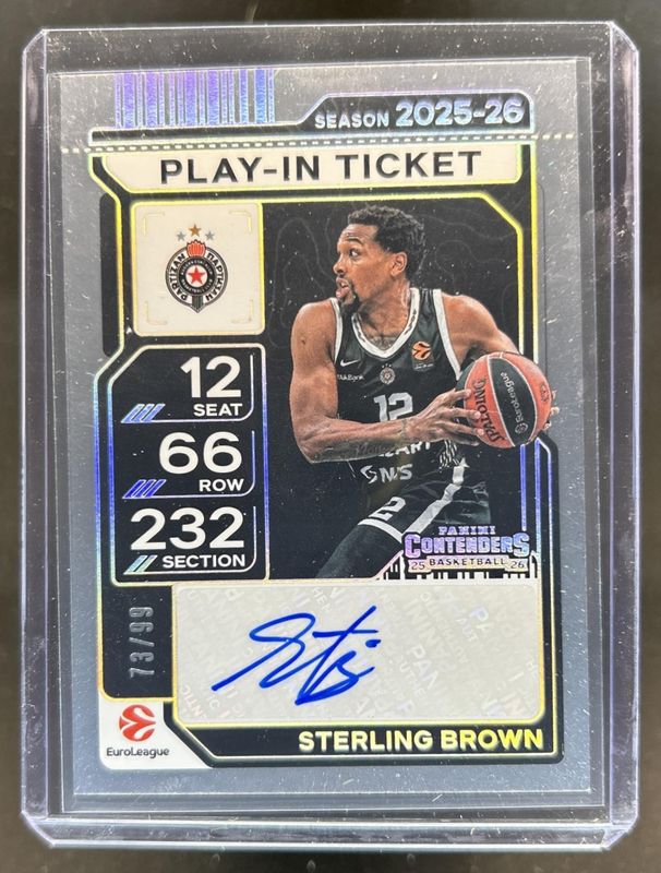 2025 Contenders EuroLeague #32 Veteran Ticket - Play-In Ticket /99