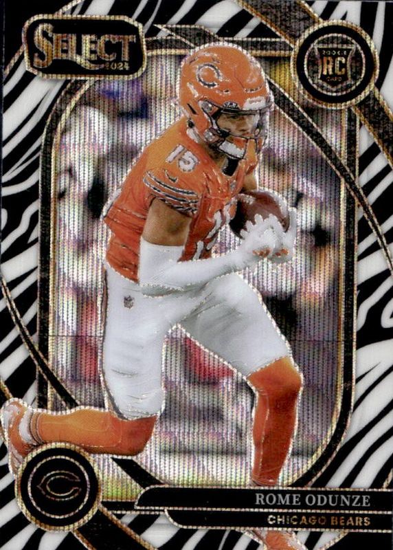 Rome Odunze 2024 Select #236 Club Level Zebra /(SSP) Rookie RAW