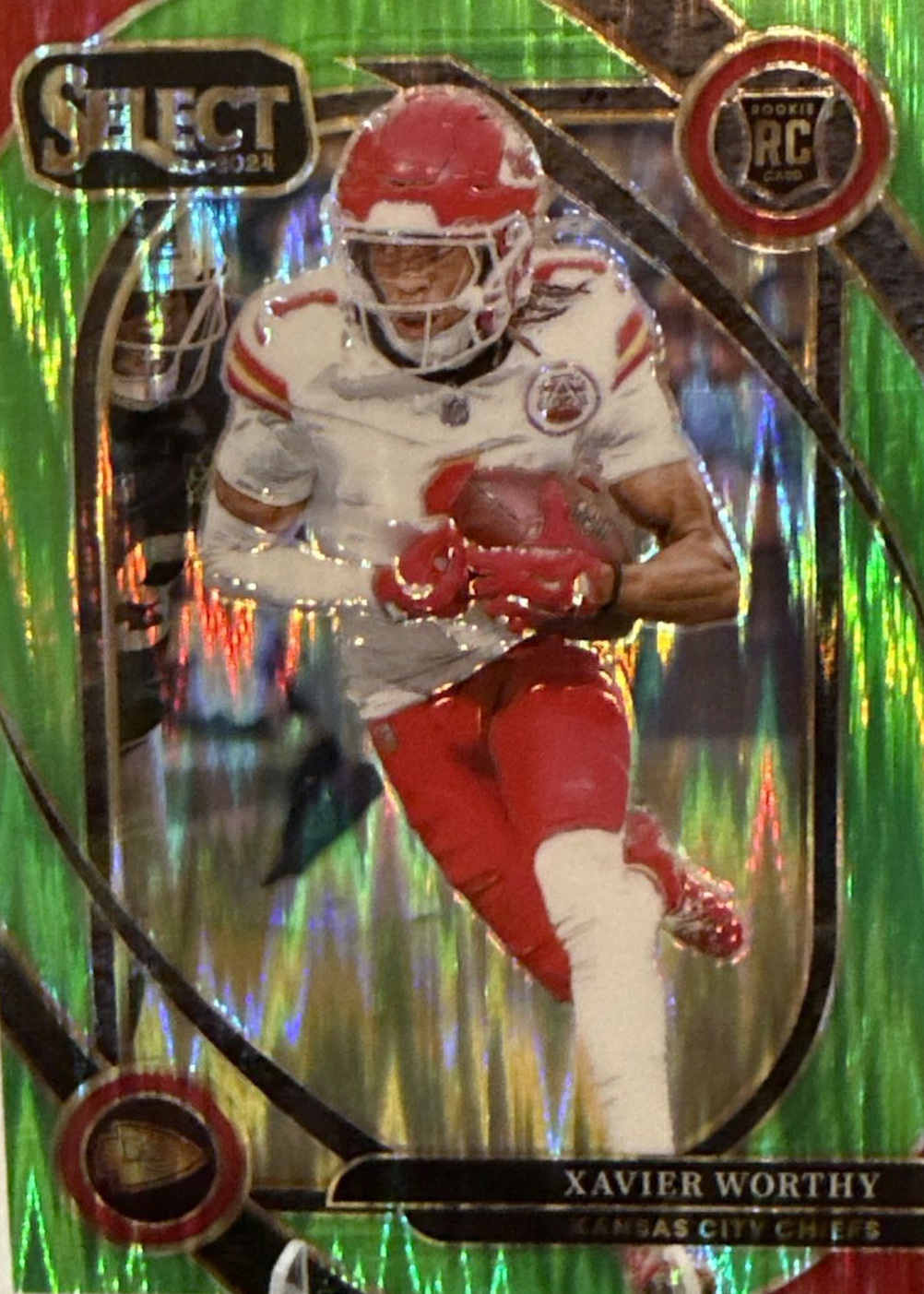 Xavier Worthy 2024 Select #224 Club Level Neon Green Shock /499