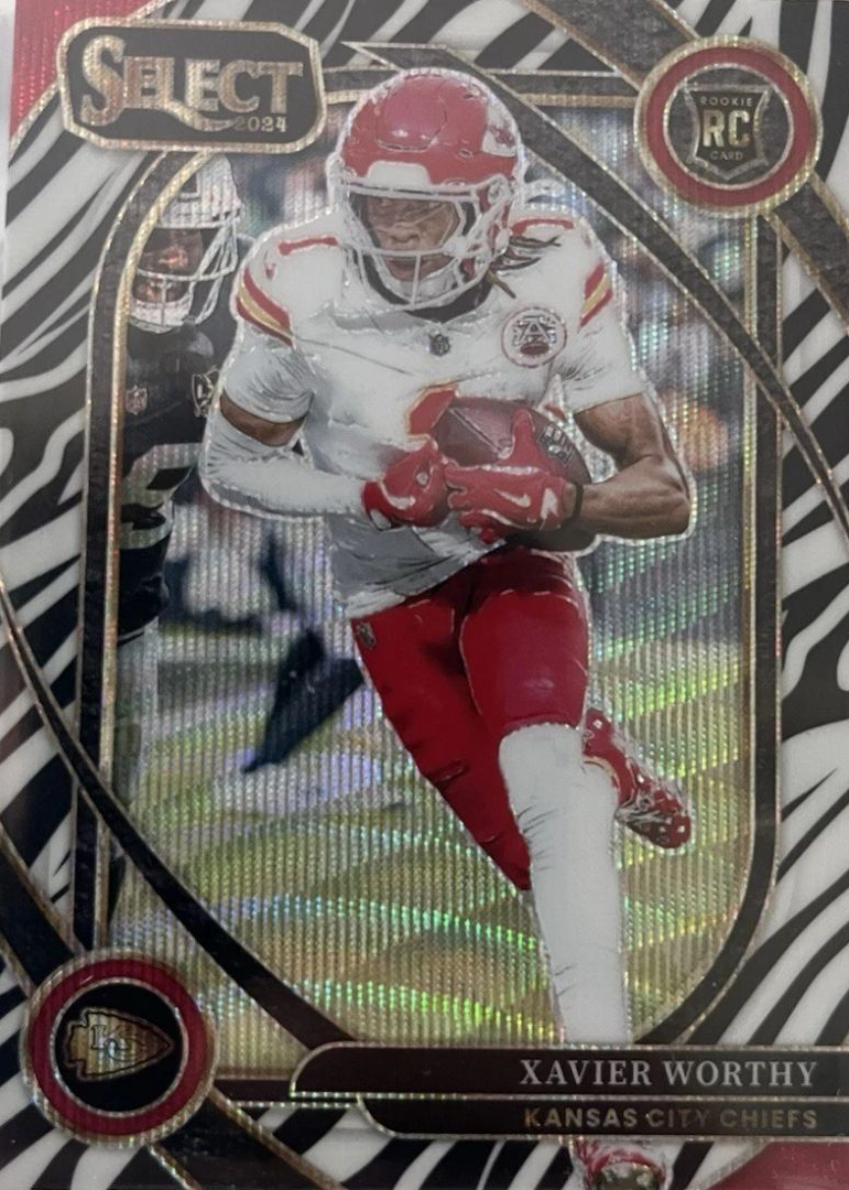 Xavier Worthy 2024 Select #224 Club Level Zebra /(SSP) Price Guide