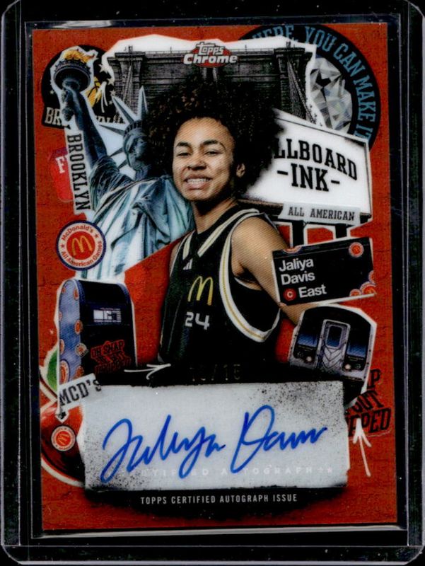 2025 Topps Chrome McDonald's All-American #BI-JD Billboard Ink Autographs - Orange Refractor /15