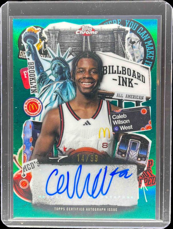 2025 Topps Chrome McDonald's All-American #BI-CW Billboard Ink Autographs - Green Refractor /99