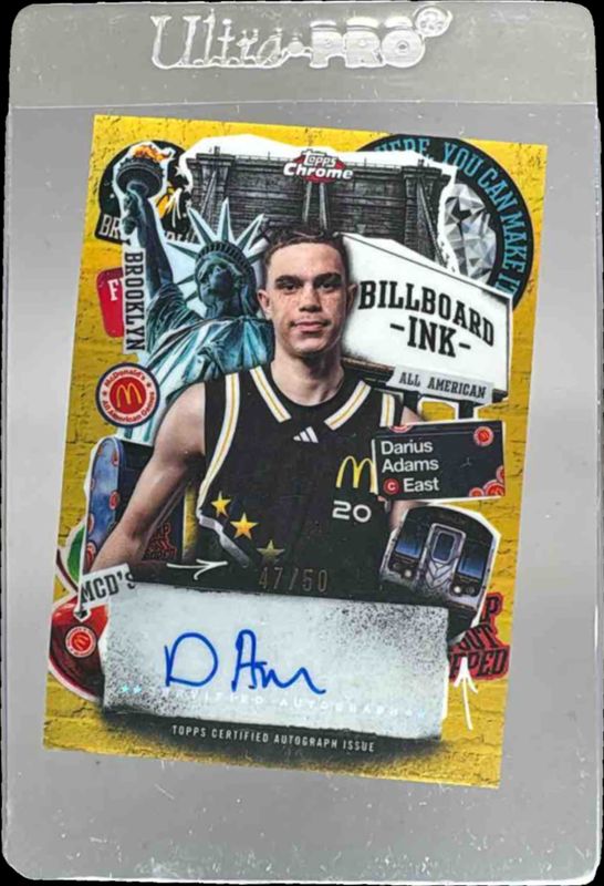 2025 Topps Chrome McDonald's All-American #BI-DA Billboard Ink Autographs - Gold Refractor /50