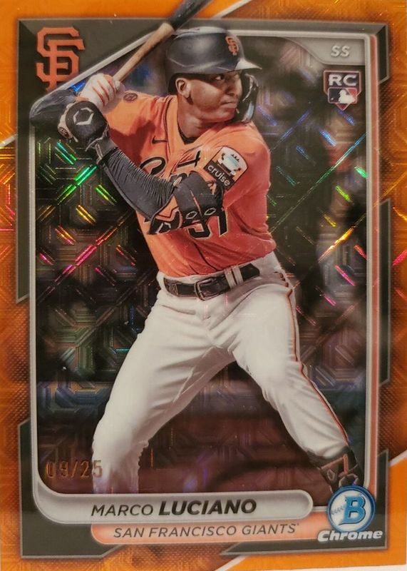 2024 Bowman Chrome Mega Box #43 Orange Mojo Refractor /25