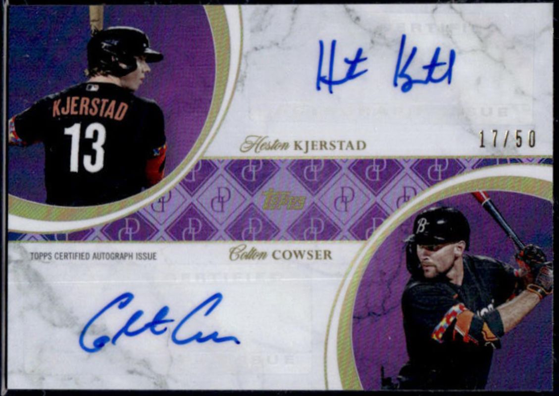 2024 Topps Dynamic Duals #41A Dual Autographs - Amethyst /50