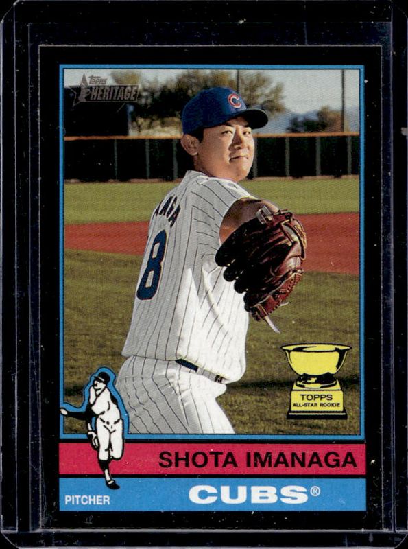 Shota Imanaga 2025 Topps Heritage #399 Black Border RAW