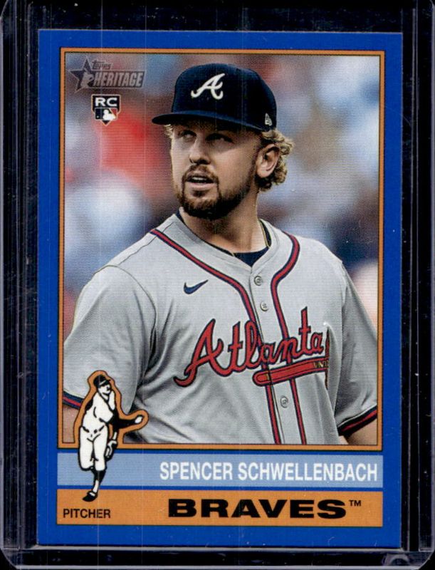 Spencer Schwellenbach 2025 Topps Heritage #58 Dark Blue Border Rookie RAW