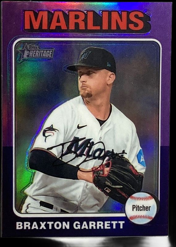 2024 Topps Heritage #319 Chrome - Purple Refractor