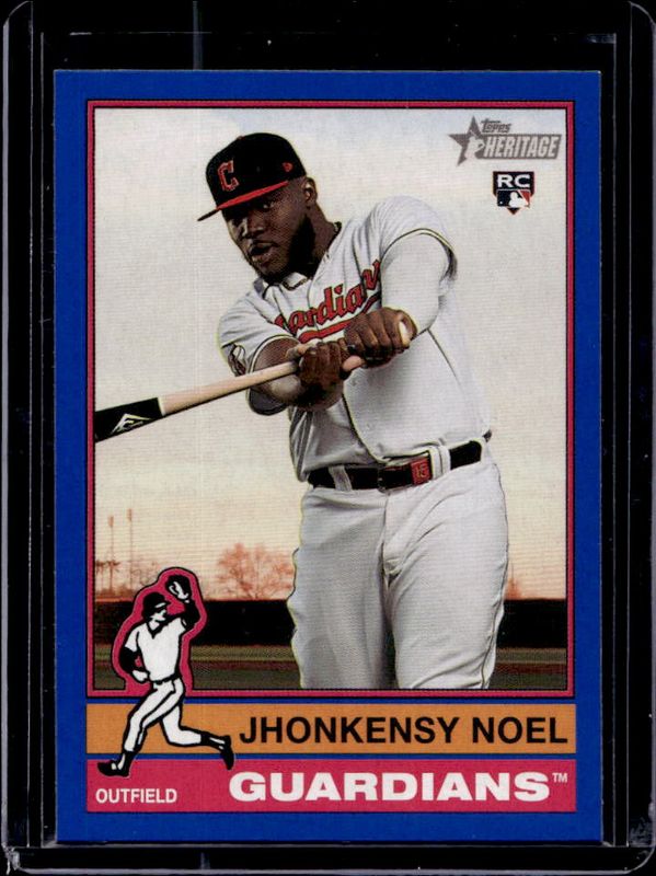 Jhonkensy Noel 2025 Topps Heritage #79 Dark Blue Border Rookie RAW