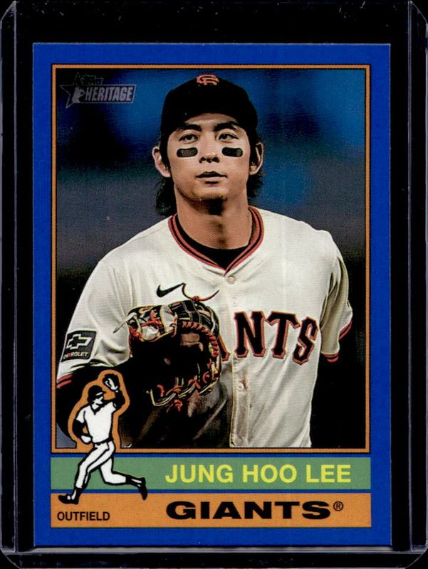 Jung Hoo Lee 2025 Topps Heritage #112 Dark Blue Border RAW