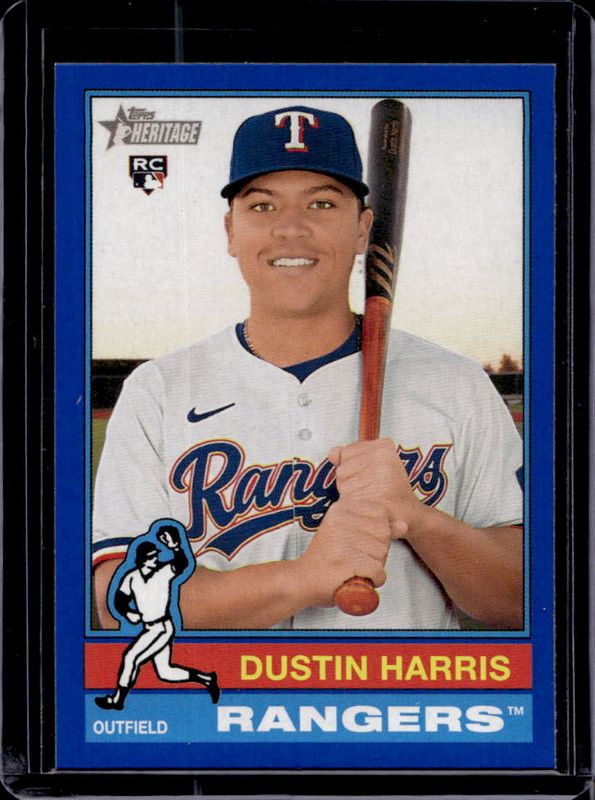 Dustin Harris 2025 Topps Heritage #114 Dark Blue Border Rookie RAW