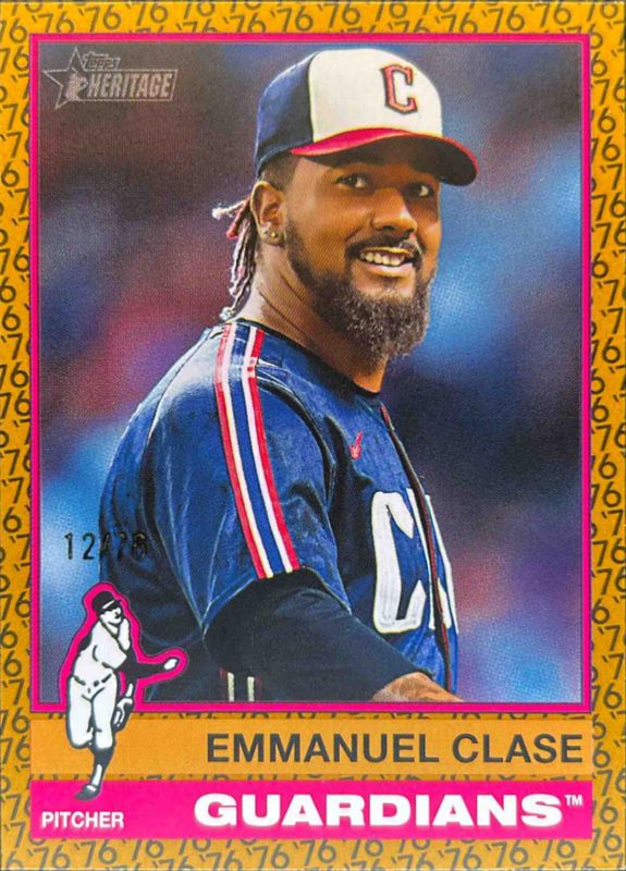 Emmanuel Clase 2025 Topps Heritage #120 Color of the Year /76 RAW
