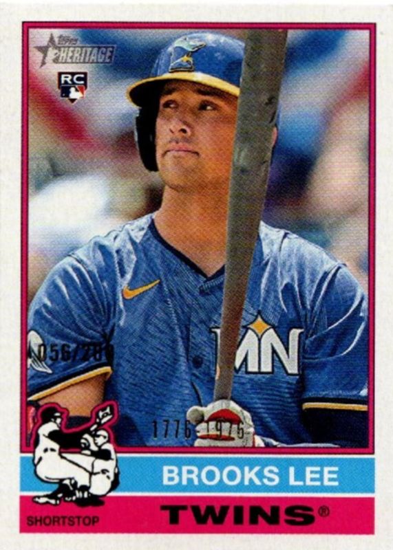 Brooks Lee 2025 Topps Heritage #63 Bicentennial /200 Rookie RAW