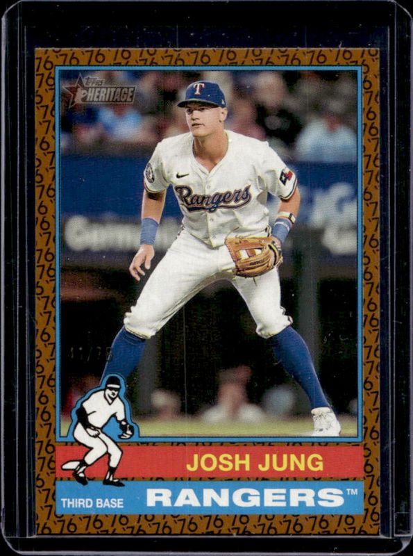 Josh Jung 2025 Topps Heritage #355 Color of the Year /76 Price Guide ...