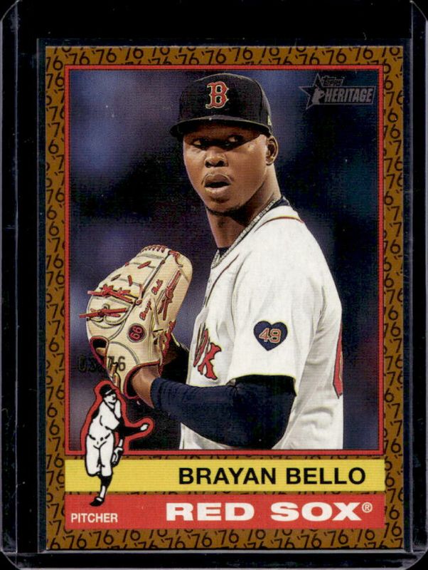 Brayan Bello 2025 Topps Heritage #384 Color of the Year /76 RAW