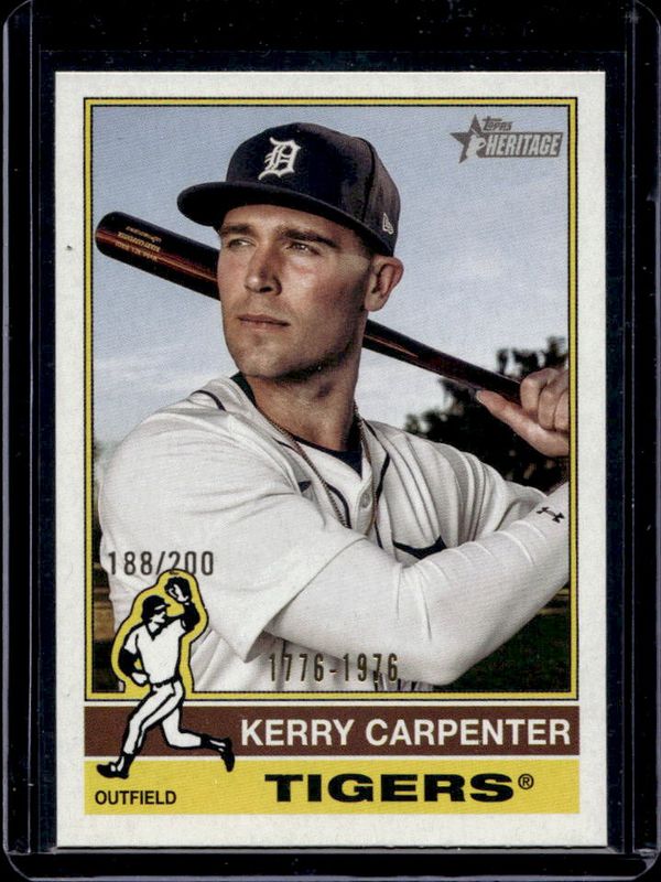 Kerry Carpenter 2025 Topps Heritage #226 Bicentennial /200 RAW