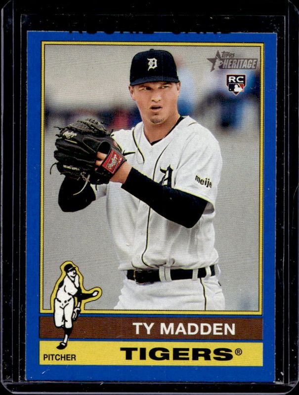 Ty Madden 2025 Topps Heritage #162 Dark Blue Border RAW