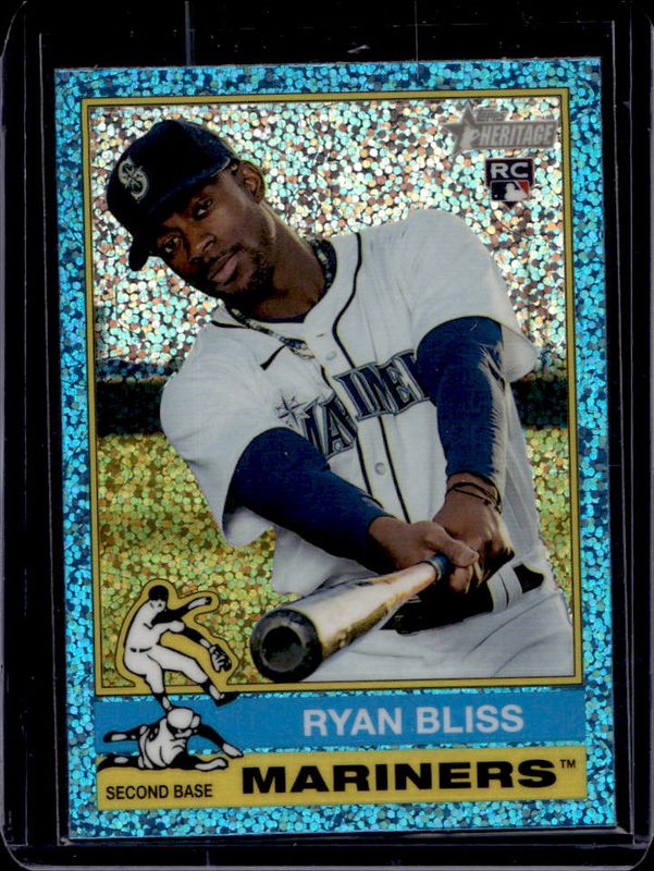 Ryan Bliss 2025 Topps Heritage #16 Chrome - Aqua Sparkle Refractor Rookie RAW