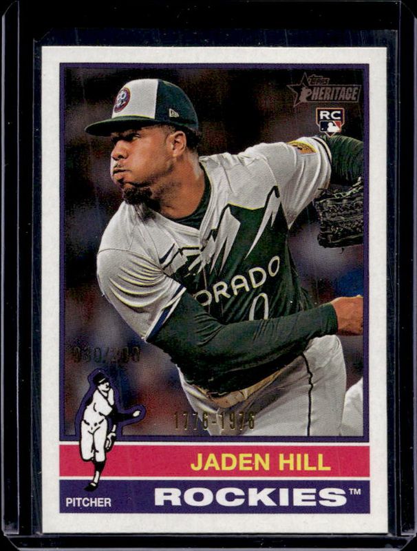 Jaden Hill 2025 Topps Heritage #398 Bicentennial /200 Rookie RAW